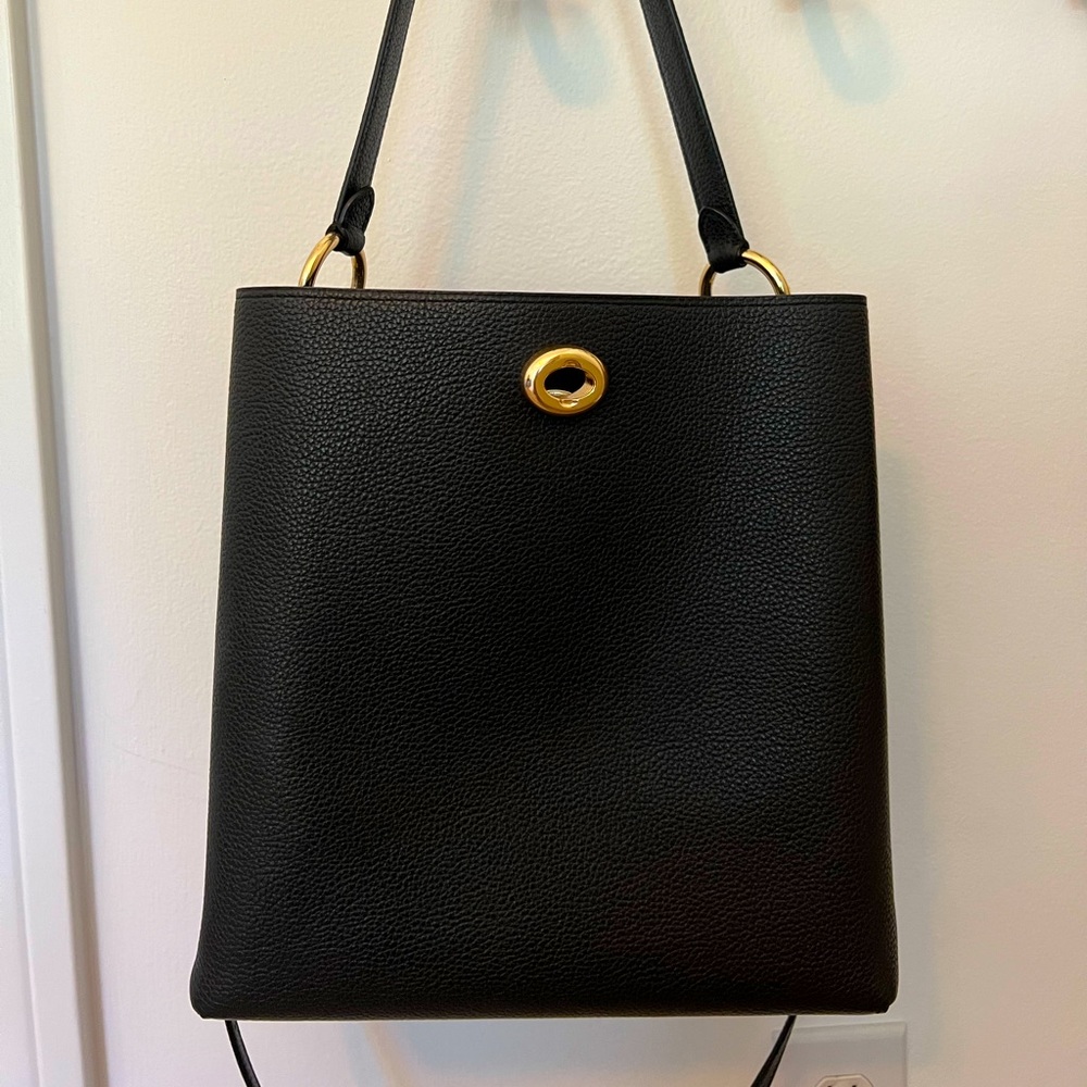 Coach- Black pebble leather crossbody or shoulder bag